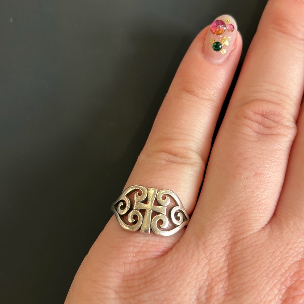 James Avery Scroll Cross Ring - image 1